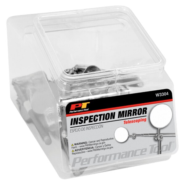 Performance Tool 4.6 X 3.4 In. L Steel Telescoping Inspection Mirror